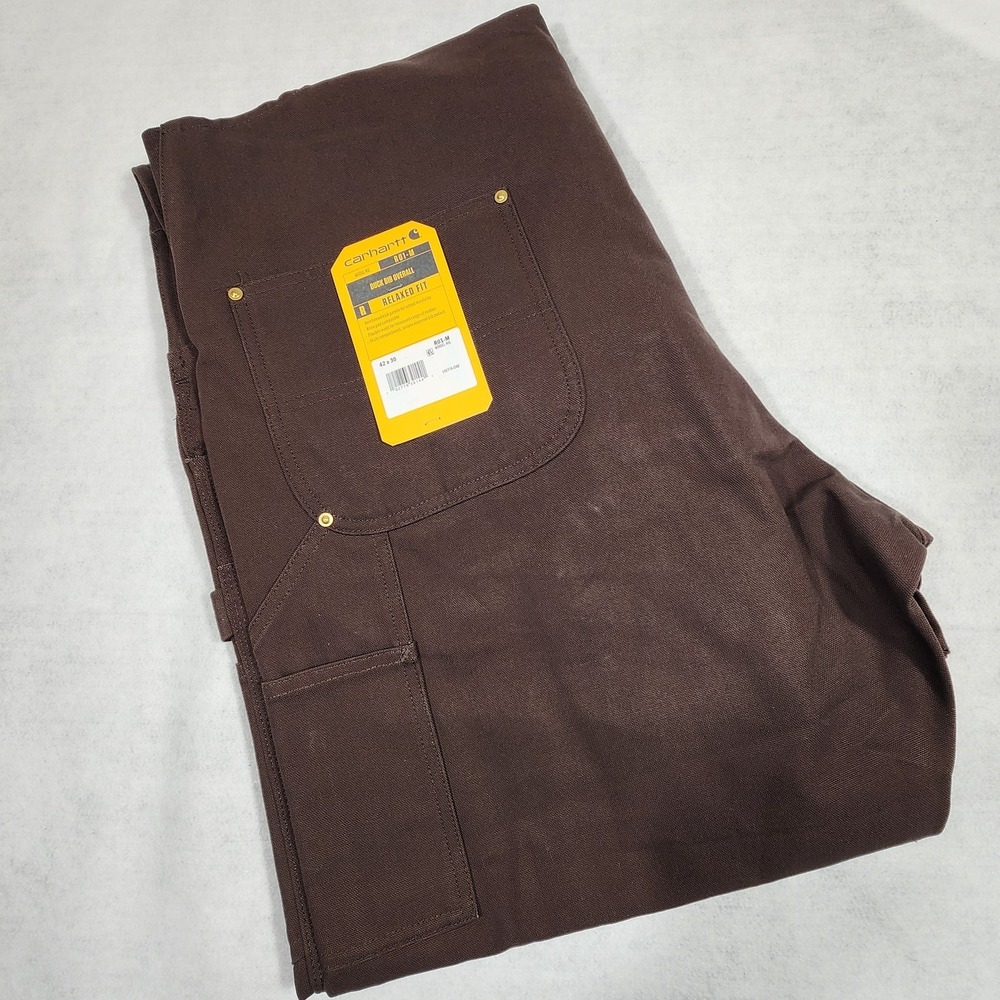 Carhartt Men's Iconic R01 Duck Bib Overall Carhartt Dark Brown W42 x L30